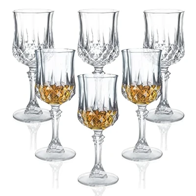 Immagine di Soopiiso Set di 6 bicchieri da liquore, 50 ml, bicchierini shot con stelo, per tequila, sherry, sfusi