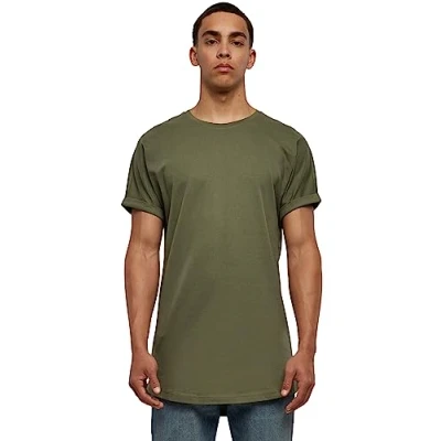 Immagine di Urban Classics LONG Shaped Turnup Tshirt basic, Uomo, Taglia: XXL, Olive