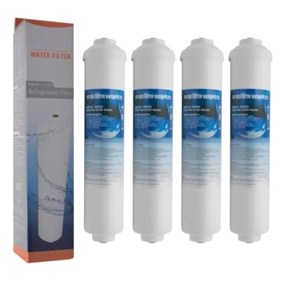 Immagine di MICROFILTER DA2010CB,DA29 10105J, filtro d&#039;acqua in linea, NSF42 certificato,compatibile con Samsung DA29 10105J,HAFEX/EXP,GE GXRTDR,Whirpool WHKF IMTO 4738411,LG 5231JA2010A,IceMaker, 4 CONFEZIONI