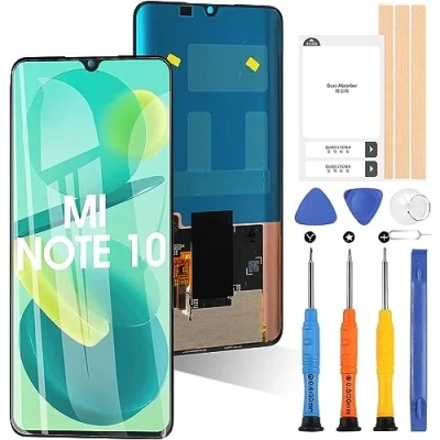 Immagine di ARSSLY OLED LCD Schermo per Xiaomi Mi Note 10/Mi 10 PRO/Mi Lite/Mi CC9 PRO M2002F4LG M1910F4 Display Digitazer Touch Screen Sostituzione Assembly con Strumenti(Nero,6,47&quot;)