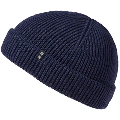 Immagine di Enter the Complex® Fisherman Beanie, Berretto Uomo e Donna, 100% Lana Merino, a Due Strati, Grigio, Taglia Unica