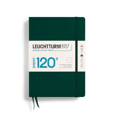 Immagine di LEUCHTTURM1917 370341 Taccuino medio (A5), 120 g/m², carta Edition, copertina rigida, 203 pagine numerate, verde forestale