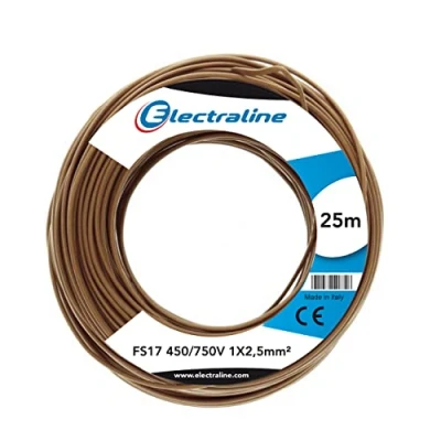 Immagine di Electraline 13152 Cavo Unipolare FS17, Sezione 1 x 2.5 mm², Marrone, 25 m