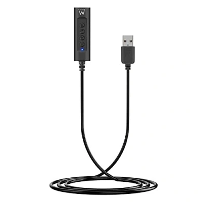 Immagine di Ewent EW3569 Scheda Audio USB Esterna per CuffieAdattatore a jack 3,5mmController Telecomando cuffie 3.5mmCompatibile con Windows,Mac OS,Linux,Altoparlanti,AmplificatoreNero