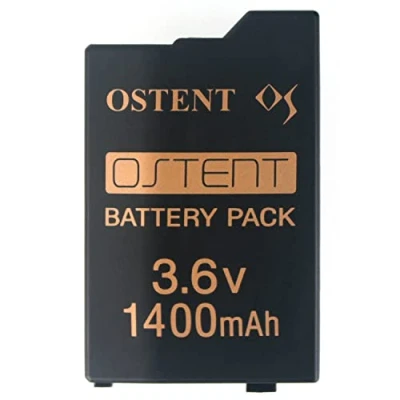 Immagine di OSTENT Real 1400mAh 3.6V agli ioni di litio ricaricabile ai polimeri batteria Pack sostituzione versione aggiornata per Sony PSP 2000/3000 S110 Console videogiochi