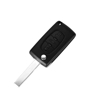 Immagine di Guscio Chiave per Peugeot 207 307 308 407 308SW 207CC 308CC 307CC RCZ Citroen C3 Picasso C5 CE0536 3 Tasti Lama con scanalatura Modello alloggio batteria