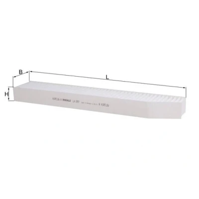 Immagine di MAHLE ORIGINAL LA 897 Filtro abitacolo particellare 469,0 78 40,0 JEEP: GRAND Cherokee 2, III, Compass