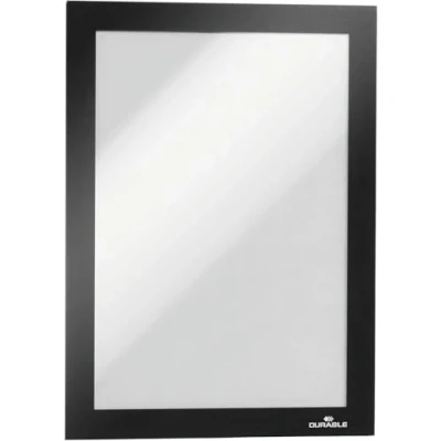Immagine di Durable 494701 Duraframe Magnetic, Cornice Espositiva a Fissaggio Magnetico, Formato A5, Confezione da 5 Pezzi, Nero