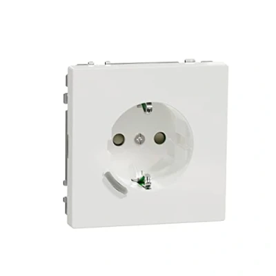 Immagine di Schneider Electric Presa Schuko Wiser Connected 16A TPB Lotus White System Design, intelligente, compatibile con Amazon Alexa e Google Home, WiFi Smart MEG2380 6035