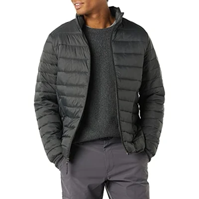 Immagine di Amazon Essentials Piumino Leggero Impermeabile Pieghevole (Disponibile in Taglie Extra Forti) Uomo, Grigio Scuro, XXL