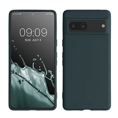 Immagine di kwmobile Custodia Compatibile con Google Pixel 7 Cover Back Case per Smartphone in Silicone TPU Protezione Gommata ardesia scuro