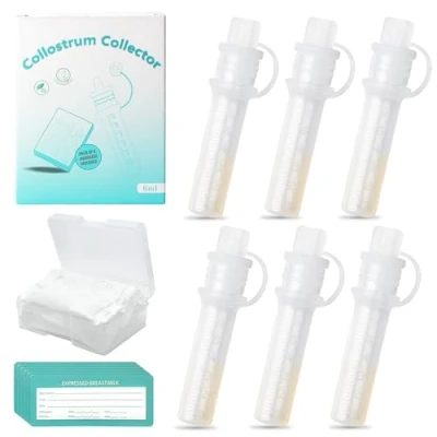 Immagine di 6 Colostro Kit ml Riutilizzabile Collector in Silicone Impermeabile