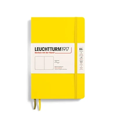 Immagine di LEUCHTTURM1917 358304 Taccuini Paperback (B6+), Copertina morbida, 123 pagine numerate, Bianco, Giallo Limone