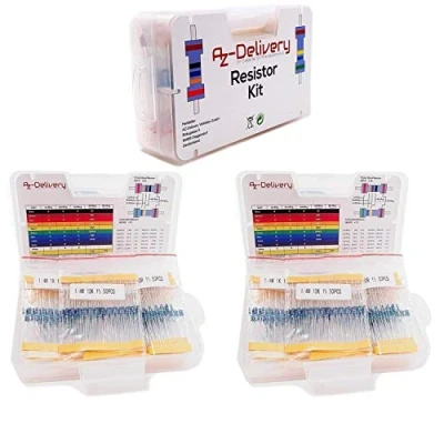 Immagine di AZDelivery 3 x Kit Resistenze Resistori da 525 Pezzi, 0 Ohm 1M compatibile con Arduino incluso un E Book!