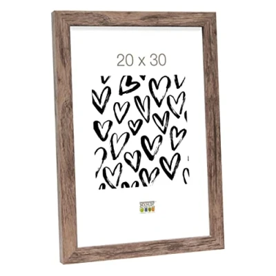 Immagine di Deknudt Frames S45RH3 20.0X30.0 Cornice portafoto con Modanatura in Legno, 20 x 30 cm, Colore: Marrone