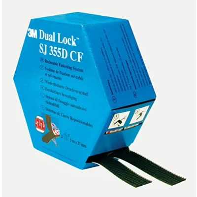 Immagine di 3M Dual Lock SJ355DCF REF Nastro A strappo da incollare fungo (L x L) 5000 mm 25 Nero 1 Paio/a