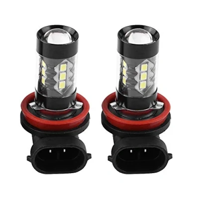 Immagine di Aukson H8 + Lampadine LED H11 Xtreme Super Bright 6000K 2 pz 12V 24V 80W per auto ad alta potenza fendinebbia diurne