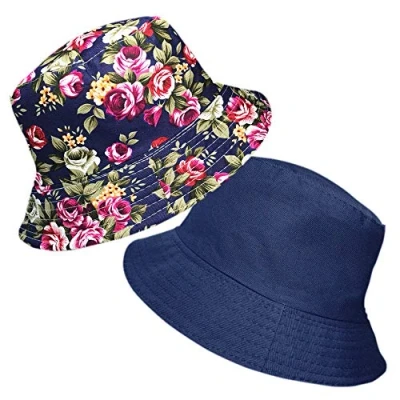 Immagine di TOSKATOK® UPF 50+ Cappello da Sole Reversibile Donna in Cotone con Motivo Floreale