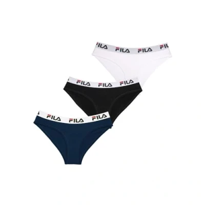 Immagine di FILA Mutande Donna cotone, Intimo Donna, comoda e morbida, set di 3, Nero, Bianco, Grigio, Taglie S