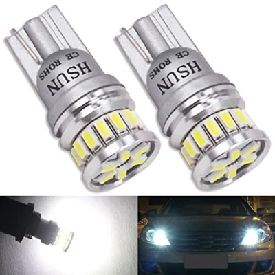 Immagine di HSUN T10 194 LED lampadine,Estremamente Luminoso 12V 24V 161 168 2825 175 12961 W5W Canbus Error Free Per luce indicatore laterale,luce interna,2 pezzi,Xenon Bianco 6000K