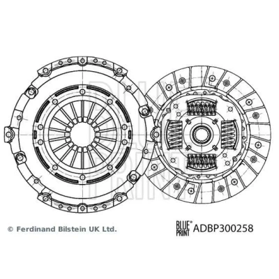 Immagine di BLUE PRINT ADBP300258 Kit Frizione in due pezzi con grasso sintetico 236mm SUZUKI: SX4 I Hatchback (EY, GY) 1.6 DDIS 2007