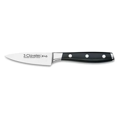 Immagine di 3 Claveles Coltelli da cucina per verdure professionali. Coltello toledo piccolo taglio di in cucina. Affilato e professionale (9cm 3,5&quot;)
