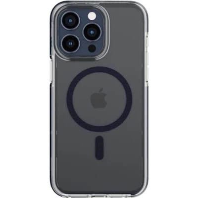 Immagine di tech21 Evo Crystal Custodia protettiva per iPhone 15 Pro Max, compatibile con MagSafe, colore: Titanio blu