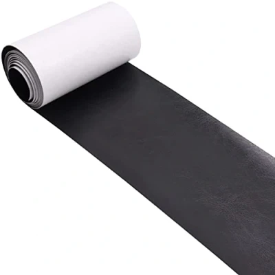 Immagine di Panngu Toppe autoadesive in pelle di alta qualità, autoadesive, per divano, scottature, accessori sedili auto (nero, 10 cm x 150 cm)