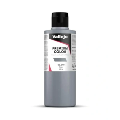 Immagine di Vallejo Premium Airbrush Color Flacone di Vernice a Base d&#039;Acqua, 200 ml, Grigio, 063019