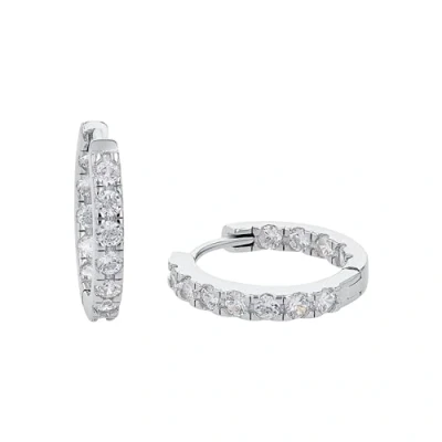 Immagine di amor Creoles Gioielli per orecchie da Donna in Argento 925, con Zirconi Sintetici, 1.8 cm, Argento, Confezione Regalo, 2017380, cm