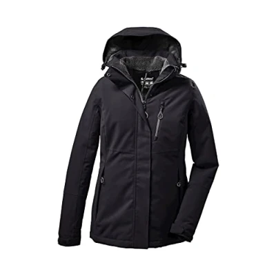 Immagine di killtec Donne Giacca funzionale/giacca invernale con cappuccio staccabile cerniera KOW 140 WMN JCKT, dark plum, 36, 37411 000