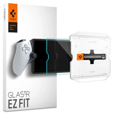 Immagine di Spigen Glas.tR EZ Fit Vetro Temperato compatibile con Sony PlayStation Portal Remote Player, Installazione Facile, Cristallino, Anti graffio, Durezza 9H Pellicola prottetiva