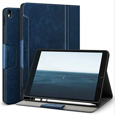 Immagine di Antbox Custodia per iPad Air 3ª Generazione 2019 /iPad Pro 10,5 Pollici in Pelle PU con Portapenne, Angolo di Supporto Regolabile, Auto Sveglia/Sonno (Blu)