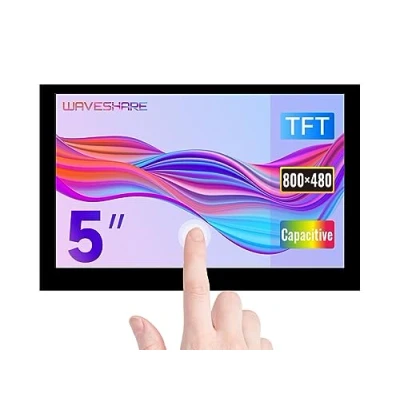 Immagine di Waveshare Raspberry Pi 5inch Capacitive 5 Points Touch Display, Support 800x480 Resolution with DSI Interface Low Power Consumption