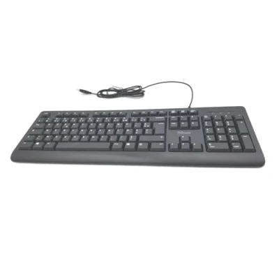 Immagine di Trust Taro tastiera cablata AZERTY francese, resistente agli spruzzi, silenziosa, cavo USB da 1,8 m, tasti piatti, PC, portatile, computer, Windows, Mac OS nero
