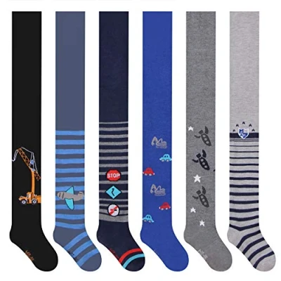Immagine di L&amp;K II Set di 6 collant per bambini con motivo a stelle gru e nuvole multicolore 27254 98 104