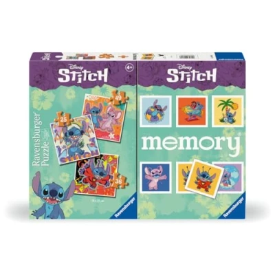Immagine di Ravensburger Multipack Memory® e Puzzle Disney Stitch, Gioco per Bambini, Età Raccomandata 4+