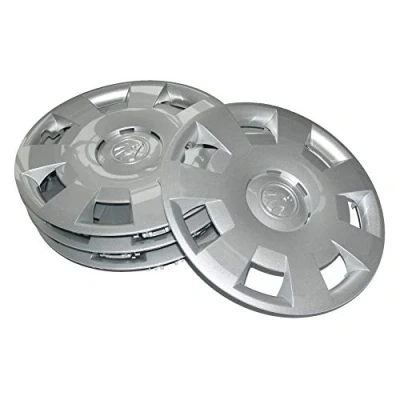 Immagine di Skoda 5JA071454 Set di 4 copricerchi Metis da 14 Pollici, per Cerchioni in Acciaio 5Jx14, Colore: Argento