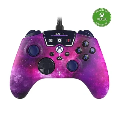 Immagine di Turtle Beach React R Nebula Controller di Gioco Cablato con Controlli Audio, Pulsanti Mappabili e Impugnature Testurizzate per Xbox Series XS, One PC [Licenza Ufficiale Xbox]
