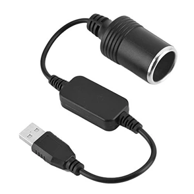 Immagine di Cuifati Porta USB a 12V Presa accendisigari Convertitore Femmina Cavo Adattatore Sigaretta per Auto