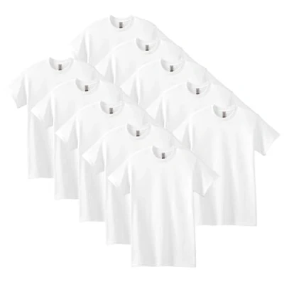 Immagine di Gildan T shirt in cotone Heavy, modello G5000, Uomo, Bianco, XL