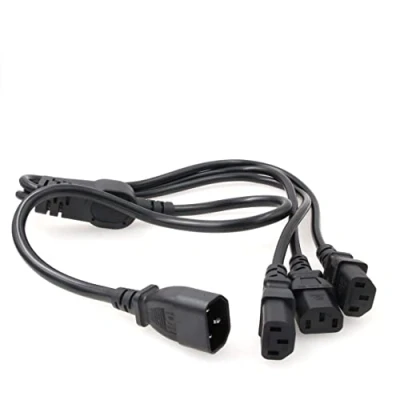 Immagine di EONVIC Cavo di alimentazione sdoppiatore IEC 320 C14 maschio a 3 x C13 femmina, 1 m