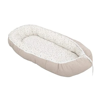 Immagine di Riduttore Lettino Neonato ULLENBOOM Salvia Floreale Culla 55x95 cm 100% OEKO TEX e Made in EU, Adatto come Baby Cocoon da viaggio