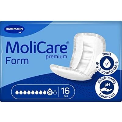 Immagine di MoliCare Forma premium 9 gocce, per incontinenza più grave: massima sicurezza, protezione extra e discrezione donne uomini, 16 pezzi