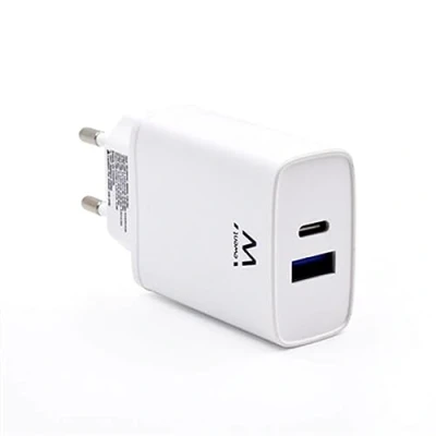 Immagine di EwentEW1321,caricatore USB C da Muro,PD Power Delivery 3.0&amp;Quick Charge 3.0 2Porte Carica Rapida Caricabatterie Tipo per iPhone 13 Pro Max/12/Mini/11/XS/XR/X/8,Samsung Galaxy Note,Huawei,XiaoMi