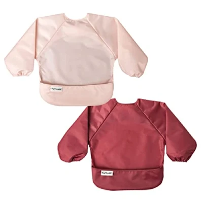 Immagine di Tiny Twinkle LSB2 P2_02 Bavaglino grembiule per bambini impermeabile a maniche lunghe, con tasca, richiudibile, da viaggio, 2 4 anni pack