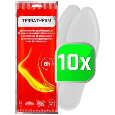 Immagine di Scalda suole 10 paia XL, 100% calore naturale, Solette piedi riscaldanti per 8 ore di calore, termiche e Scaldapiedi tutti i tipi scarpe