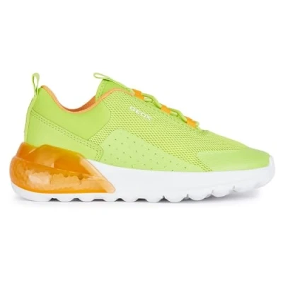 Immagine di Geox Activart Illuminus Lights Sneakers basse per bambini, Taglia: 28, Lime Finta pelle / tessuto