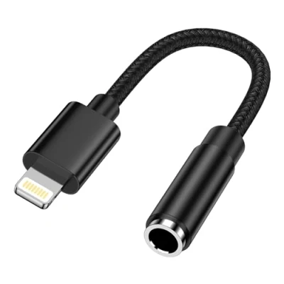 Immagine di adattatore cuffie per iPhone, [certificato MFi] Lightning a jack da 3,5 mm, iPhone Aux Dongle Audio Cable Splitter compatibile con 14 Pro Max/14