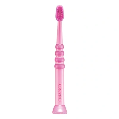 Immagine di Curaprox Spazzolino da denti per bambini con setole Curen 4260 extra morbide e piccola testa gommata, i primi denti, rosa